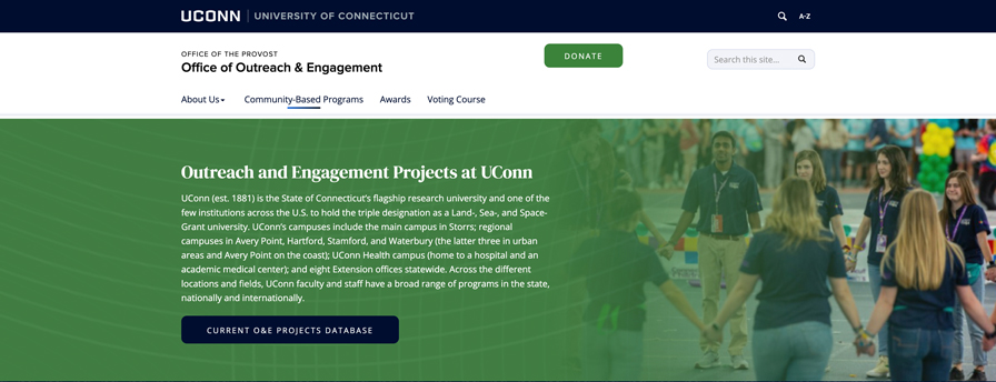 Outreach Engagement community programs block, after