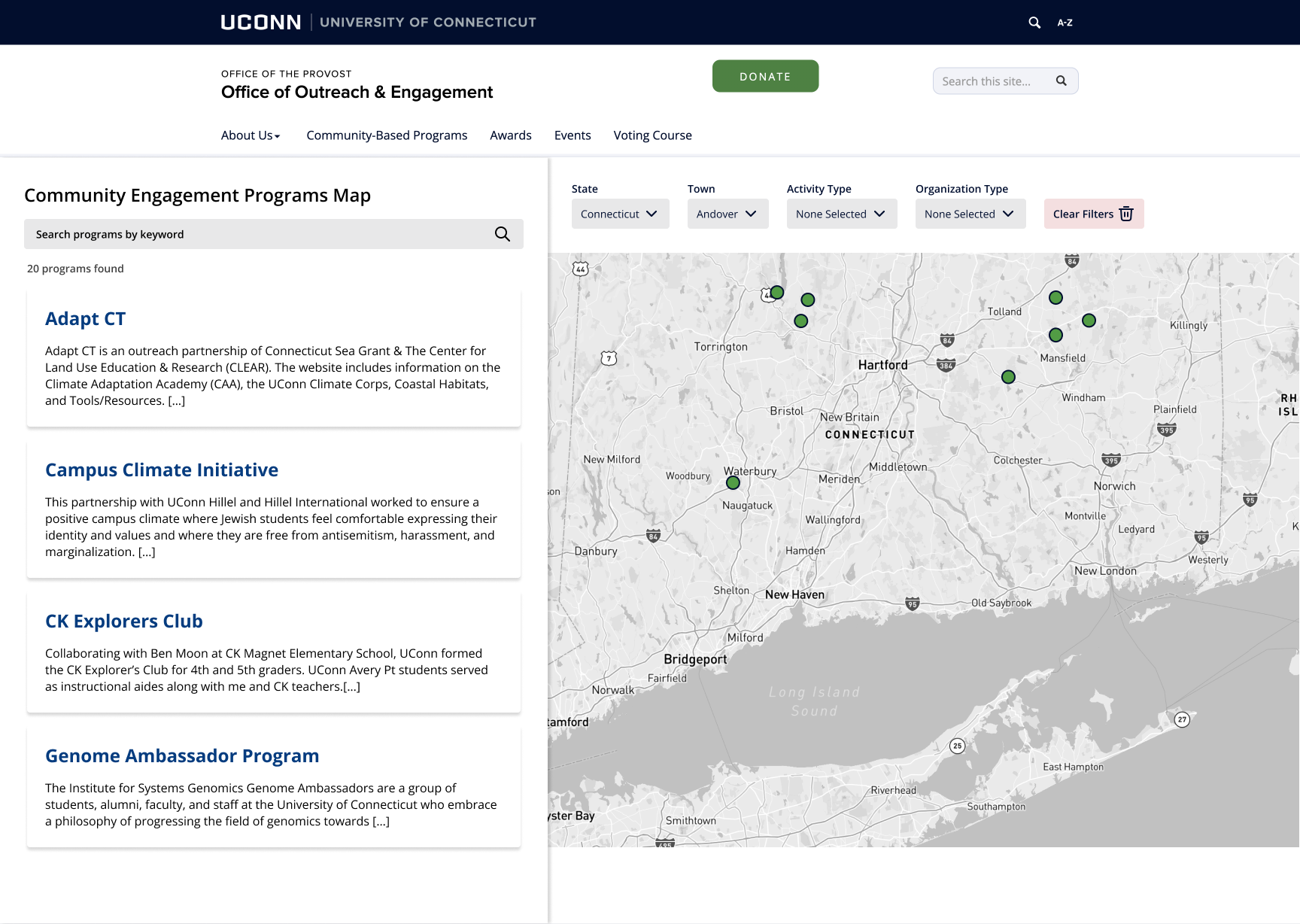 Outreach Engagement engagement map, after