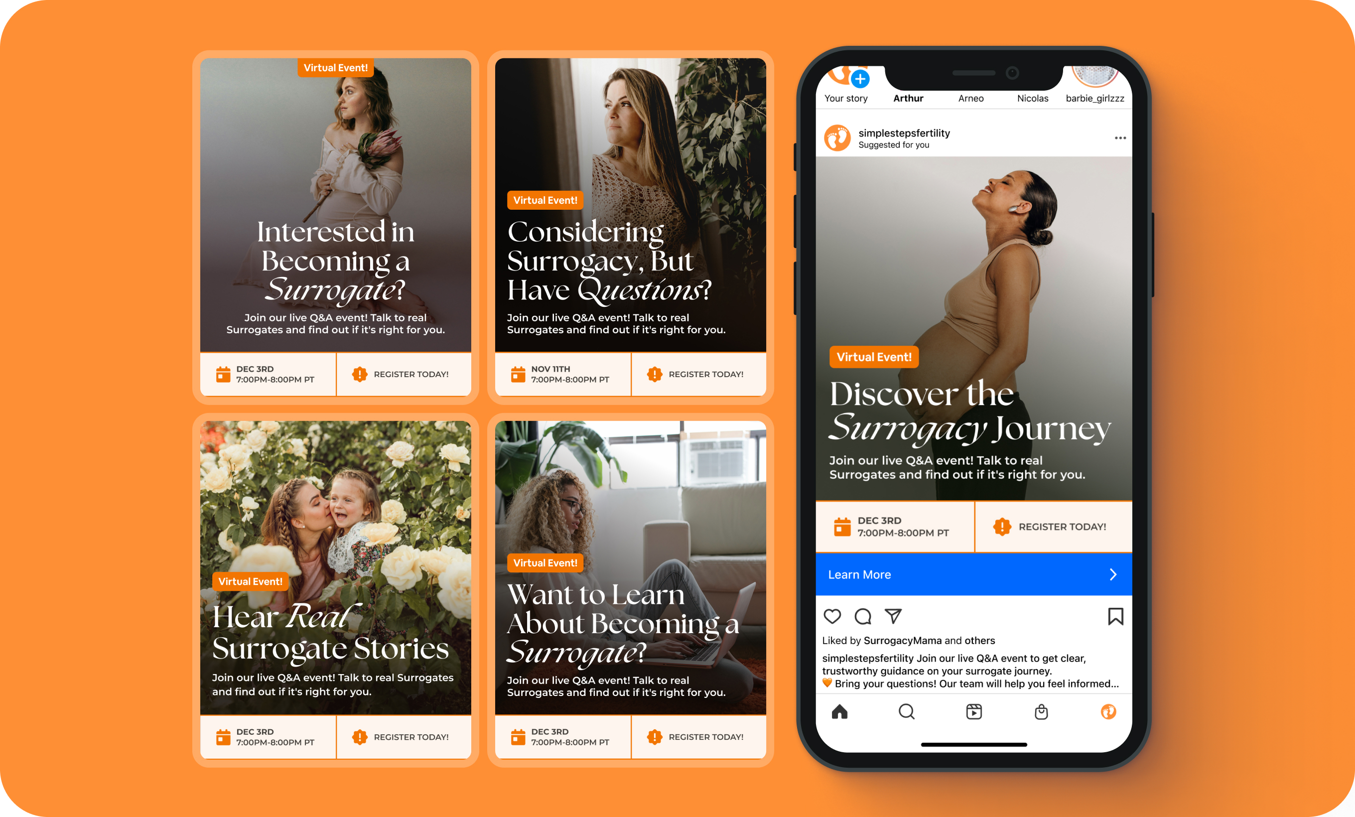 Simple Steps Fertility organic social creative